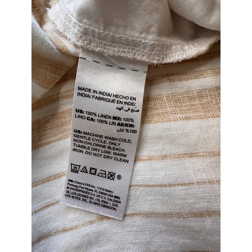 NWOT Chicos Set Pullover Stretchy Top & Cropped Linen Bottom SZ 3P/XL - Picture 11 of 13